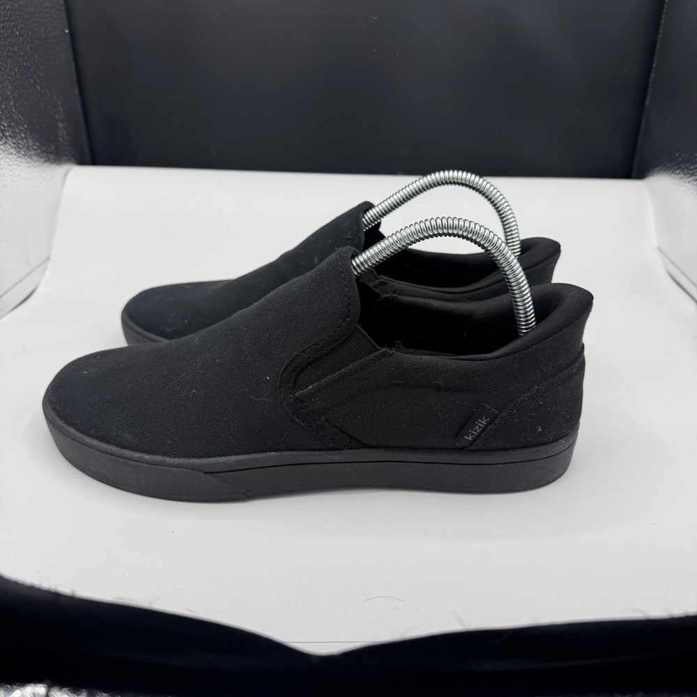 Kizik Venice Black Canvas Pull On Hands Free Slip On Shoes - Picture 4 of 8